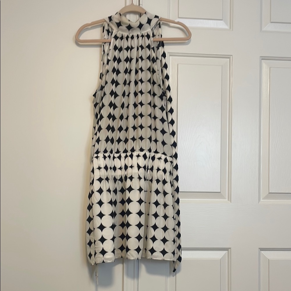 Black and White Geometric Dress